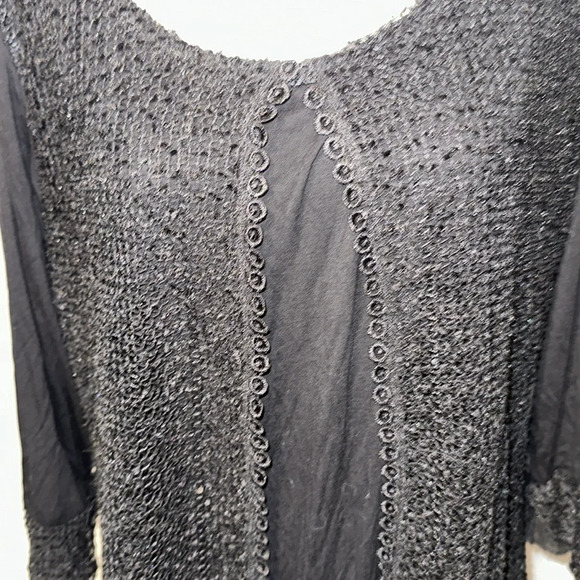 women's black sequin Adorn long sleeve tunic size 1xl - Picture 3 of 6